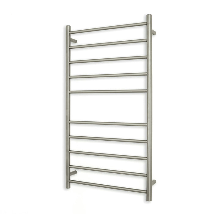 Radiant Heating Round Ladder Heated Bar 600x1100mm - Right, Brushed Nickel