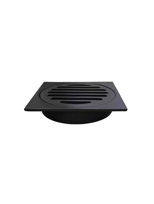 Meir Square Floor Grate Shower Drain 100mm Outlet, Matte Black
