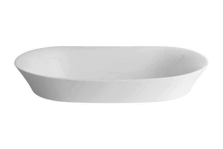 Adp Rise Semi-Inset Basin, Gloss White