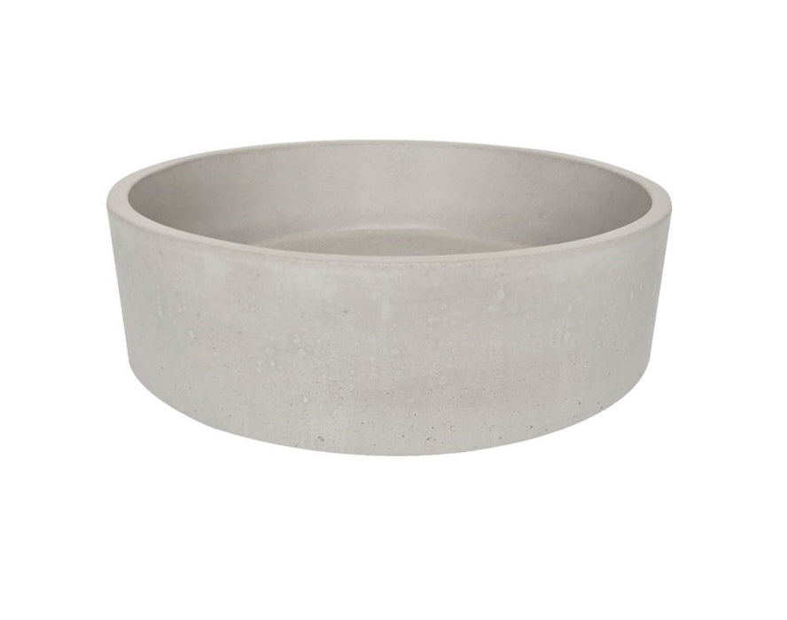 New Form Mid Round Concrete Vessel Basin  -  Burgundy