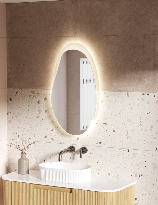 AULIC EVANSTON LED MIRROR WITH MATTE WHITE ACRYLIC EDGE 530*900MM