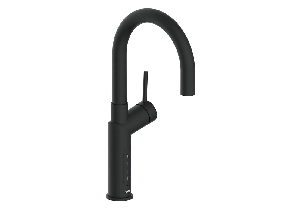 Peppy Taps Signature 5in1 Touch Control Boiling Chilled Soda Kitchen Mixer - Matte Black