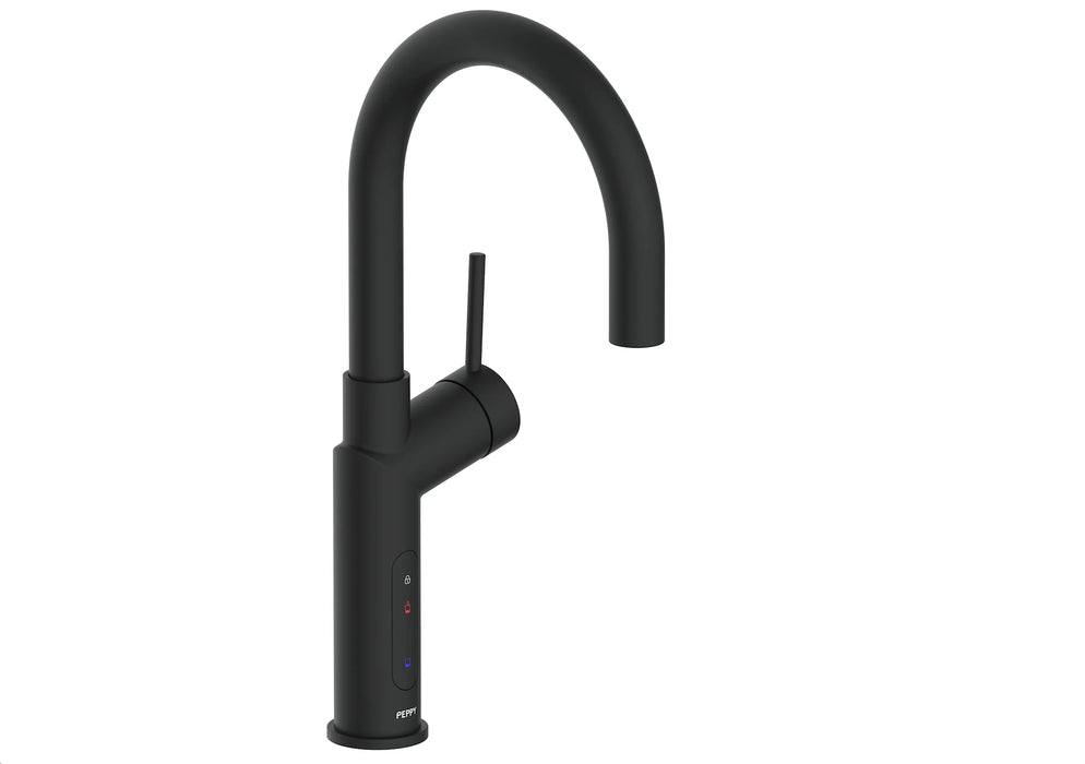Peppy Taps Signature 4in1 Touch Control Boiling Chilled Kitchen Mixer - Matte Black