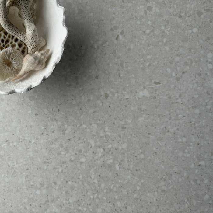 600x600 Terrazzo Wood Smoke Matt Porcelain Tile [1.44m2]