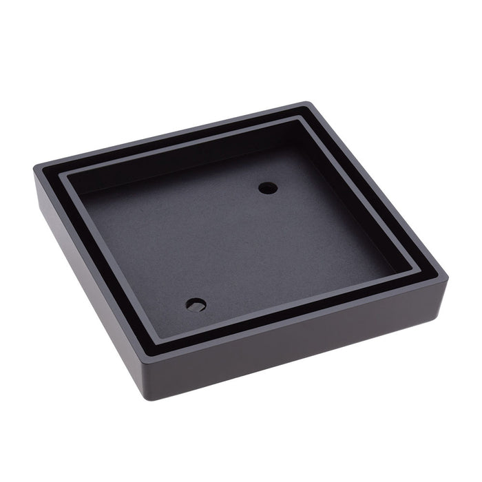 Fienza Square Tile Bed Floor Waste 90mm Outlet, Matte Black