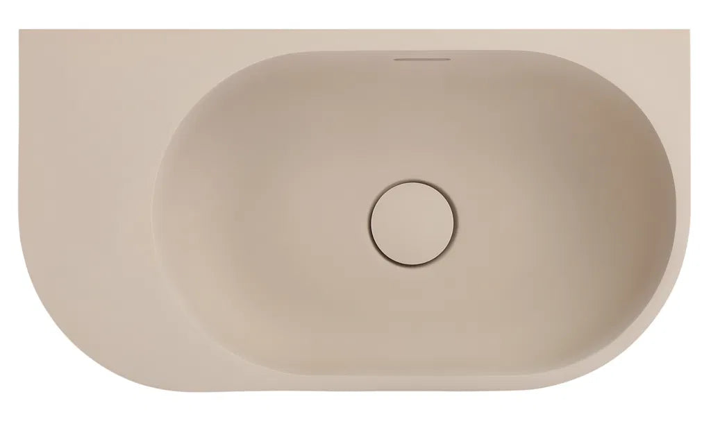 Bella Vista Elysia Basin 500 x 275 x 150mm (Left-Hand) Latte
