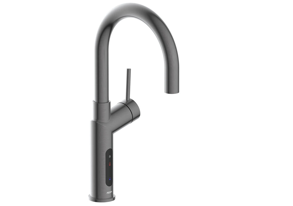 Peppy Taps Signature 4in1 Touch Control Boiling Chilled Kitchen Mixer - Gun Metal Grey