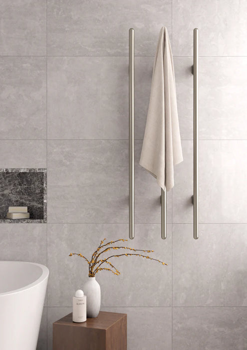 Meir Heated Vertical Towel Rail, Champagne