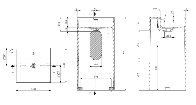 Domus Living Colonna Square X, Matte White