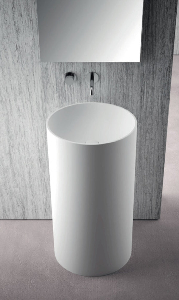 Domus Living Colonna Round 0 Freestanding Basin, Matte White