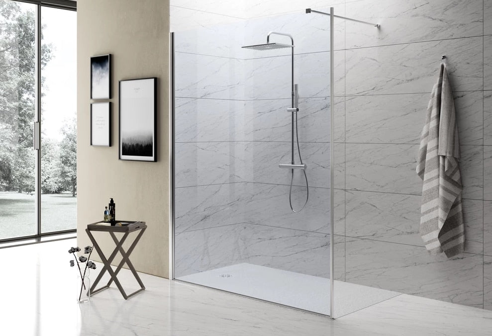 Domus Living 1000X1000 Pietra Shower Floor, Bianco