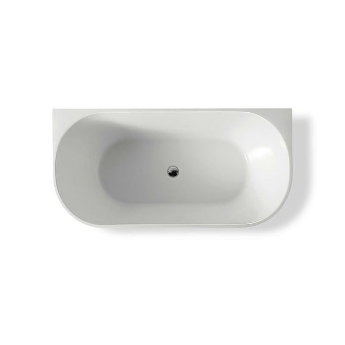 BNK Cortona 1700 Acrylic Back to Wall Bath - White Gloss