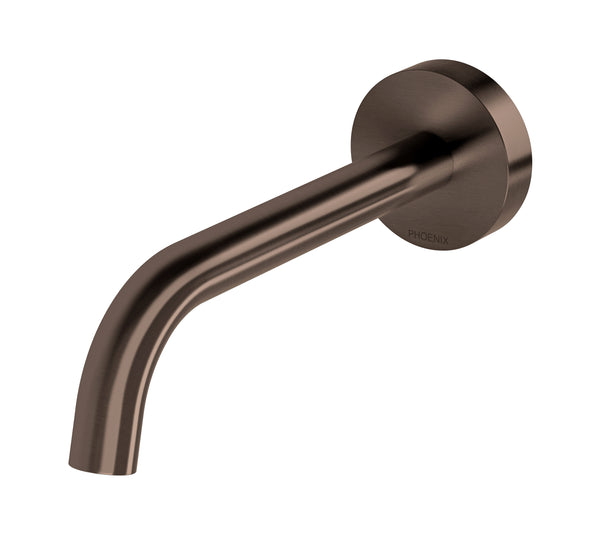 Phoenix Vivid Slimline Plus Wall Basin / Bath Outlet 180mm, Brushed Bronze (Lead Free)