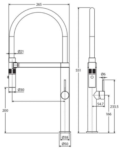 Fienza Kaya Pull Down Sink Mixer Brushed Nickel