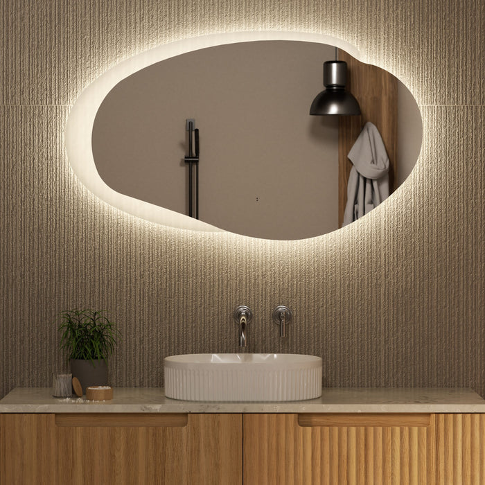 AULIC EVANSTON LED MIRROR WITH MATTE WHITE ACRYLIC EDGE 1100*646MM