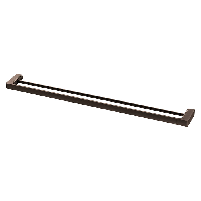 Phoenix Gloss Double Towel Rail 800mm - Brushed Bronze