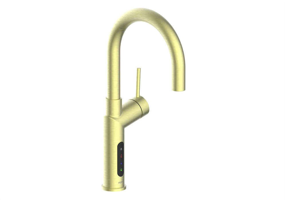 Peppy Taps Signature 5in1 Touch Control Boiling Chilled Soda Kitchen Mixer - Brushed Brass Gold