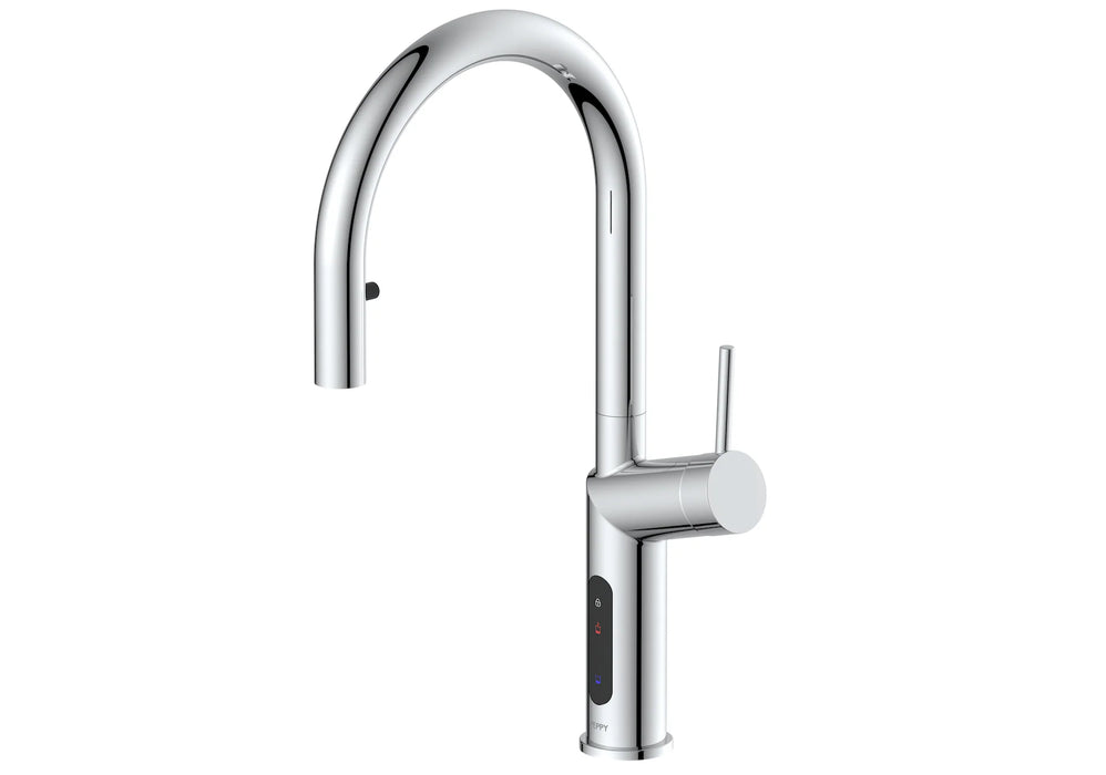 Peppy Taps Signature 4in1 Pullout Touch Control Boiling Chilled Kitchen Mixer - Chrome