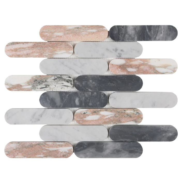 Sherrin Rose & Grey Honed 300x290x10mm [Sheet]
