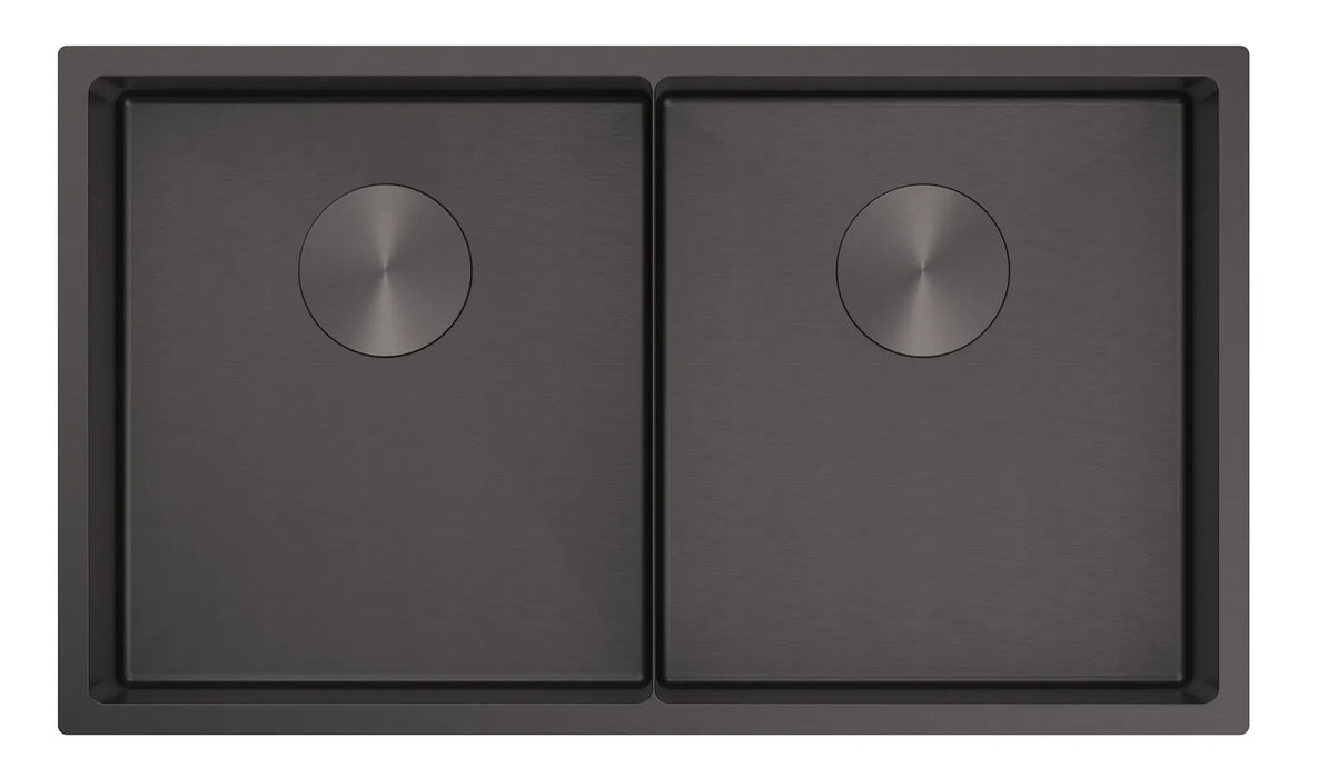 Bella Vista Luminare Sink 760 x 440mm - Double Bowl Gunmetal