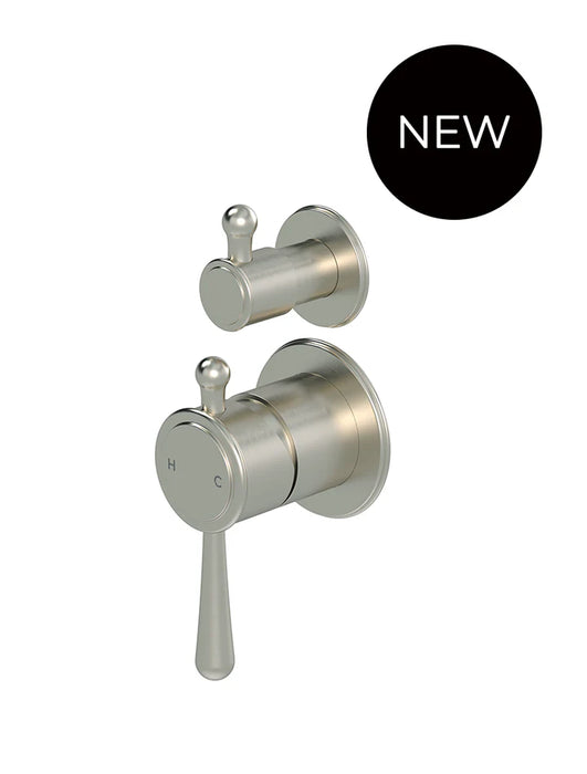 Meir Harrington Shower Diverter Mixer Trim Kit Brushed Nickel (In Wall Body not included)