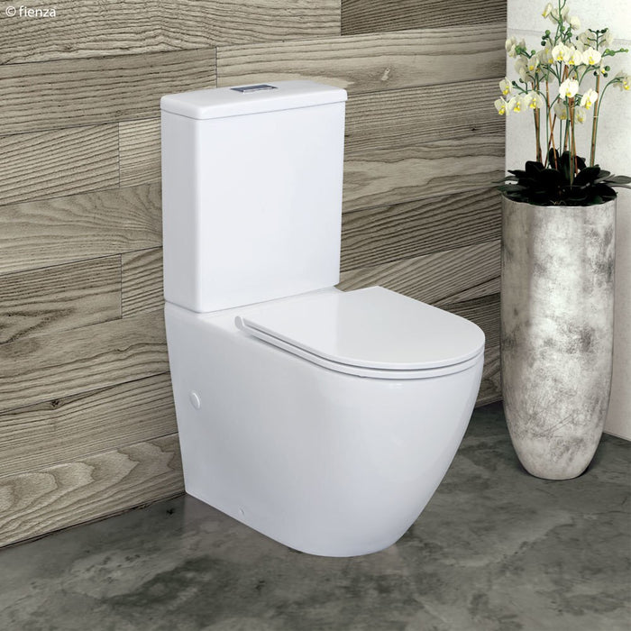 Fienza Alix Back-To-Wall S Trap 90-160 Toilet, Slim Seat