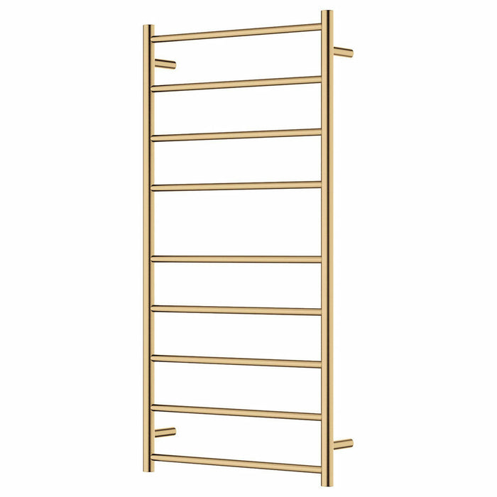 Fienza Isabella Heated Towel Ladder 9 Bars 600x1200mm, Urban Brass