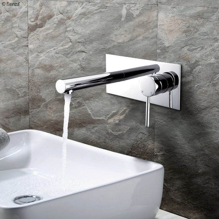 Fienza Isabella Wall Basin Mixer With Spout Chrome