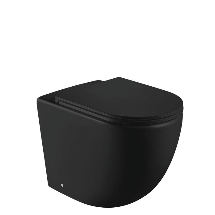 Fienza Koko Wall-Faced S-Trap Toilet Suite Matte Black