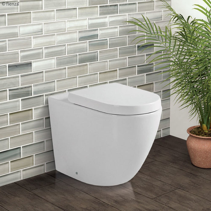Fienza Koko Wall-Faced S-Trap Geberit Cistern Toilet Suite Gloss White