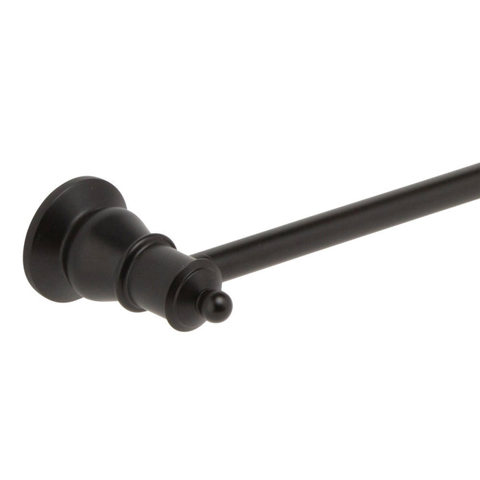 Fienza Lillian 800mm Adjustable Single Towel Rail, Matte Black