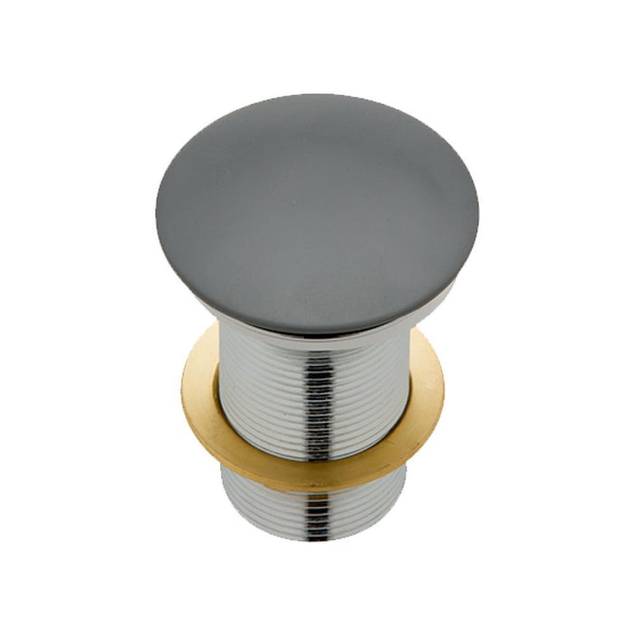 BASIN WASTE Dome Pop Up 32x70mm No Overflow Cast Stone Matte Grey