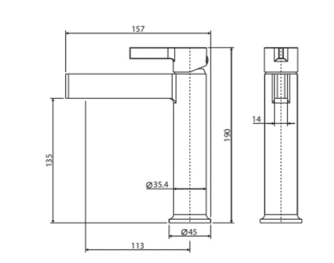 Fienza Sansa Basin Mixer Brushed Nickel