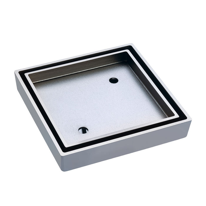 Fienza Square Tile Bed Floor Waste 75mm Outlet, Chrome