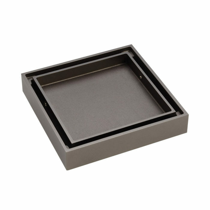 Fienza Floor Waste 100mm 2 in 1 Square Tile 88mm Outlet, Gunmetal