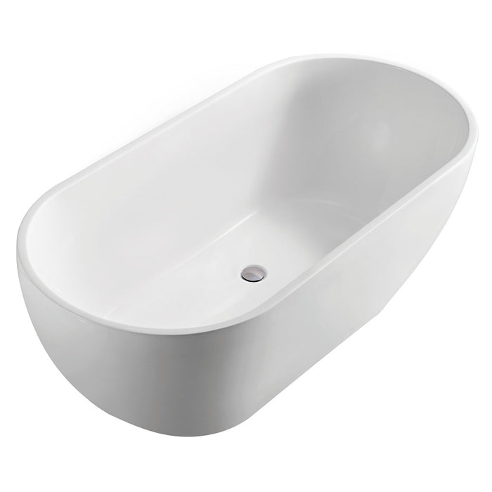Fienza Koko Matte White 1500mm Freestanding Acrylic Bath
