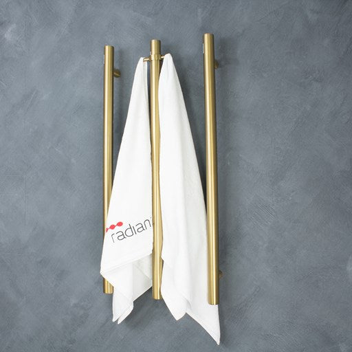 Radiant Heating Vertical Single Heated Towel Rail 40mm x 950mm