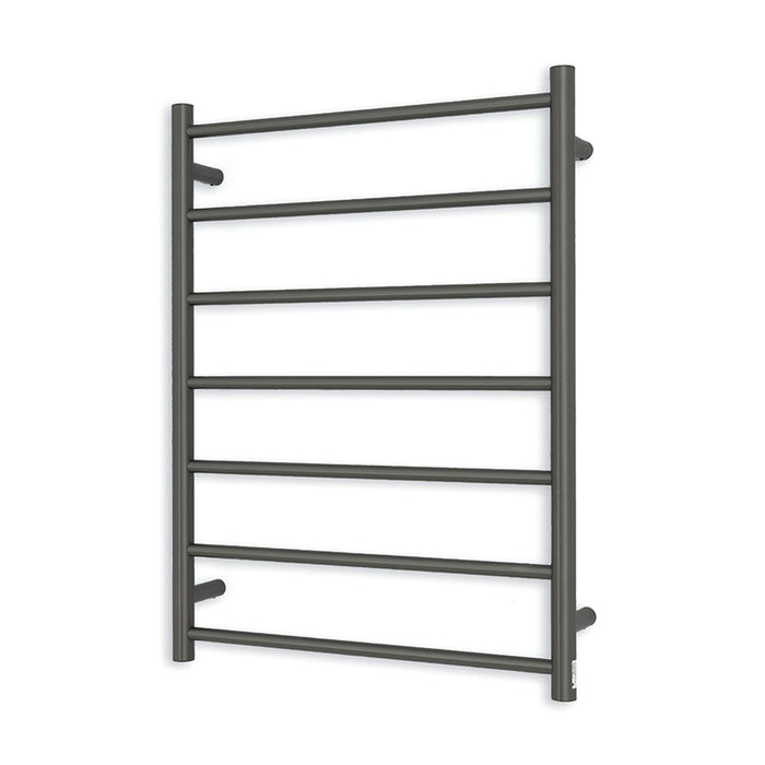 Radiant Heating 600 x 800mm Rnd Heated Towel Rail LEFT, Gunmetal Grey