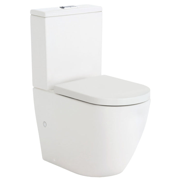 Fienza Koko Back-to-Wall Toilet Suite Matte White