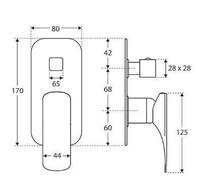 Fienza Luciana Wall Mixer Diverter