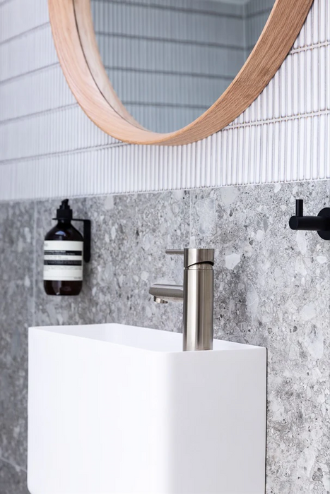 Meir Round Basin Mixer, Brushed Nickel