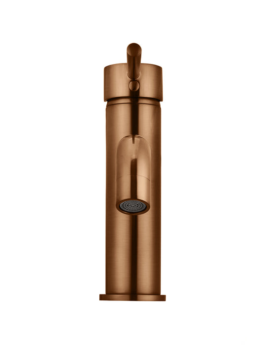 Meir Round Basin Mixer Curved, Lustre Bronze