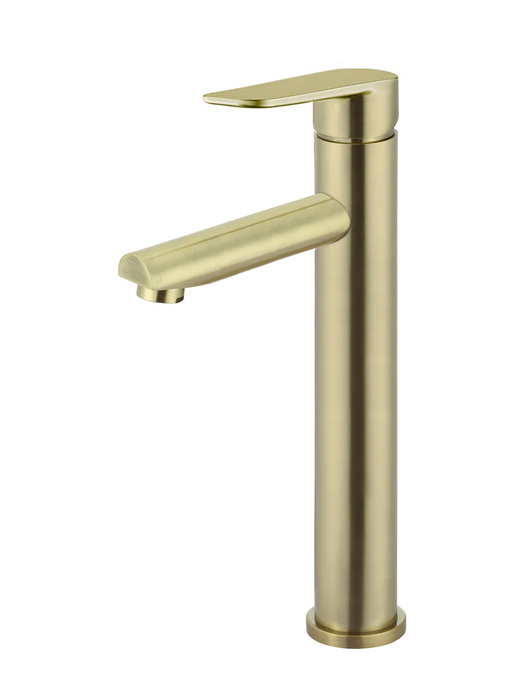 Meir Paddle Round Tall Basin Mixer, Tiger Bronze