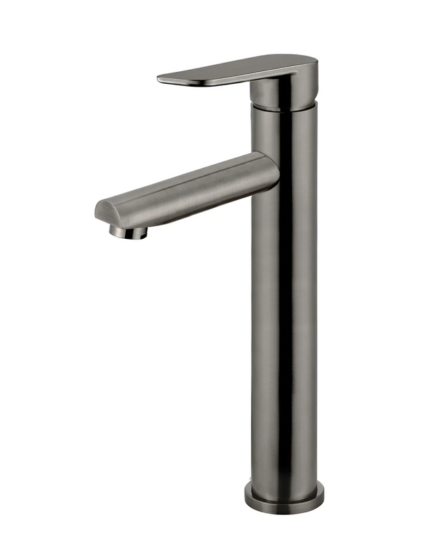 Meir Paddle Round Tall Basin Mixer, Shadow Gunmetal