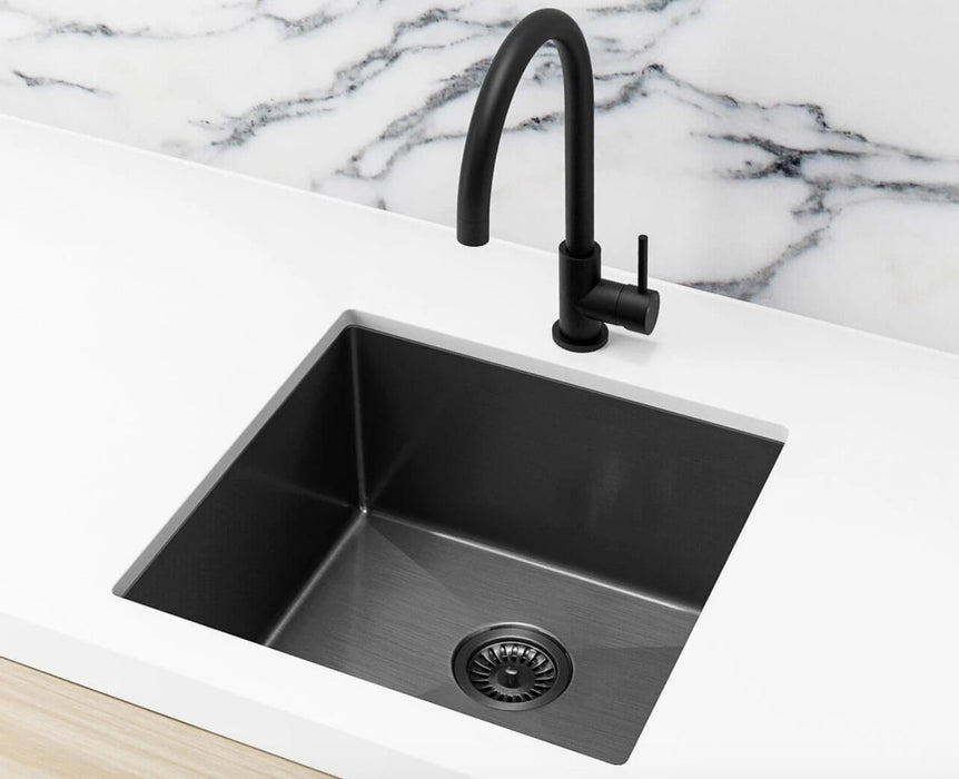 Meir Kitchen Sink, Single Bowl 450 x 450, Gunmetal