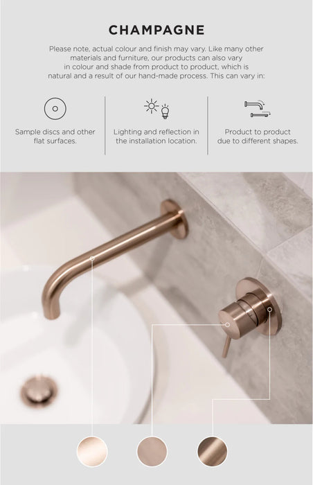 Meir Circular Wall Taps, Champagne