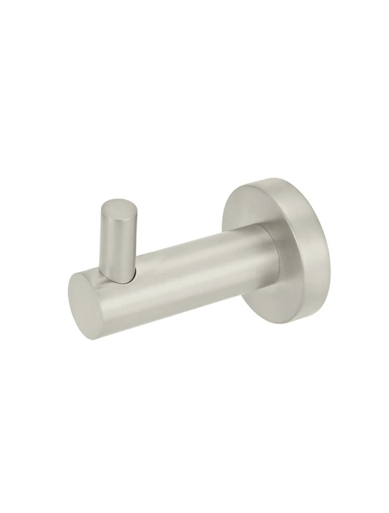 Meir Round Robe Hook, Brushed Nickel — Yeomans