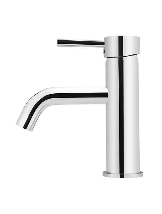 Meir Round Basin Mixer Curved, Chrome