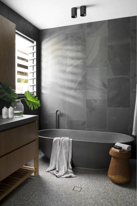 Meir Round Freestanding Bath Spout, Shadow