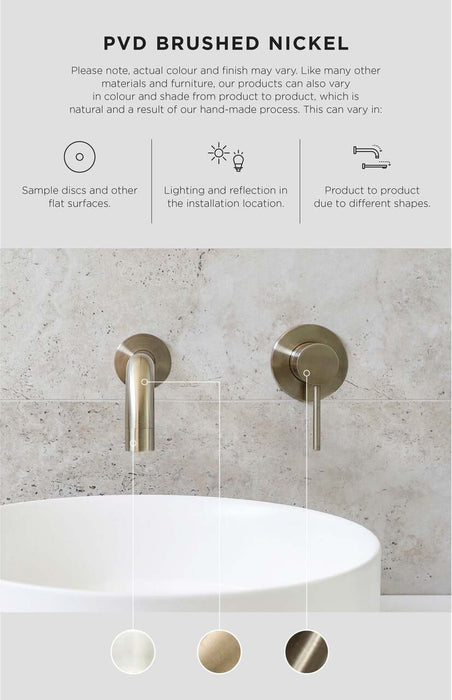 Meir Round Shower Rose 200mm - Brushed Nickel